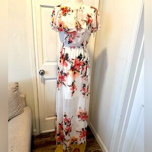 White House Black Market Floral Maxi Dress – Size XXS